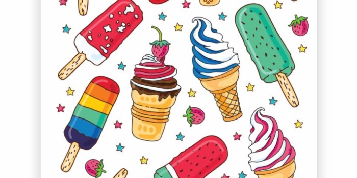 920x1160 Ice Creams Temporary Tattoos For Kids Set With Soft - Soft Serve