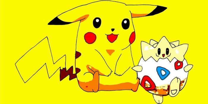 1600x900 Free download Pokemon Pikachu and Togepi Vector Game [1600x1037