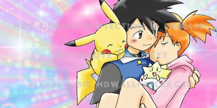 1024x768 ashxmisty pikachu girl love togepi pokemon