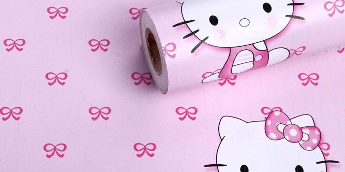 1500x1500 Oren Empower Cute Pink Kitty DIY Waterproof Wallpaper Specially