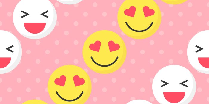 5000x5000 Emoticon seamless pattern, flat design for use as wallpaper or