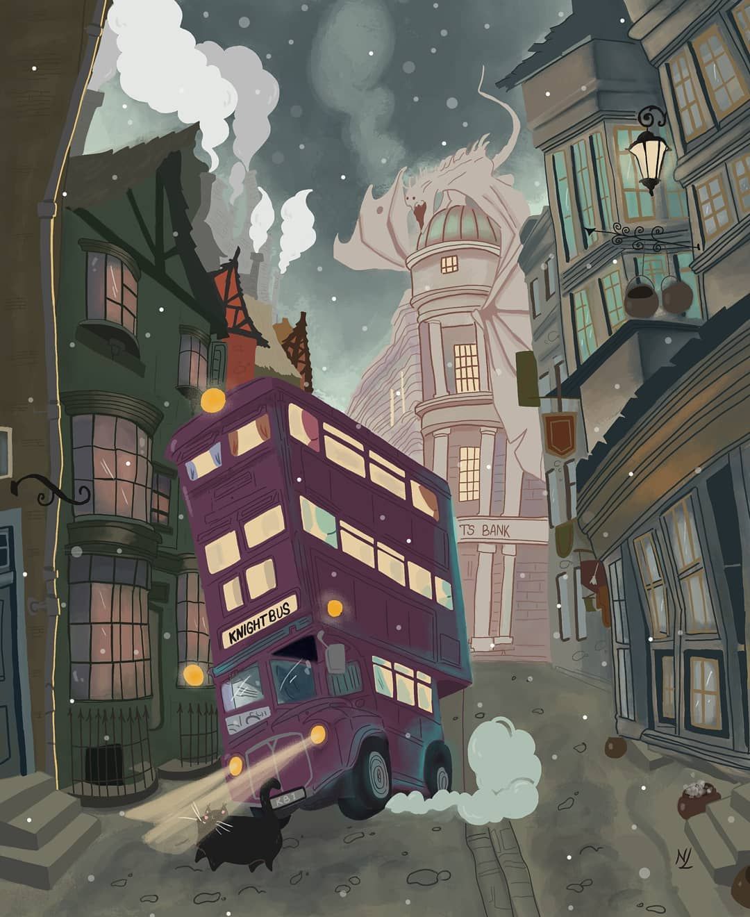 1080x1320 The knight bus | Harry potter illustrations, Harry potter drawings