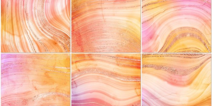 1200x800 12 Sunset agate & rose gold papers | Custom-Designed Textures