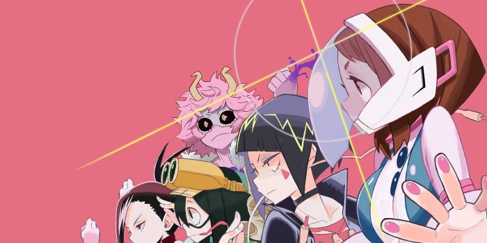 3840x2160 My Hero Academia Anime Girls Ochaco Uraraka Kyoka Jiro Tsuyu Asui