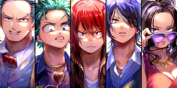 3000x2000 Izuku Midoriya, Boku no Hero Academia, Tenya Iida, Shouto Todoroki