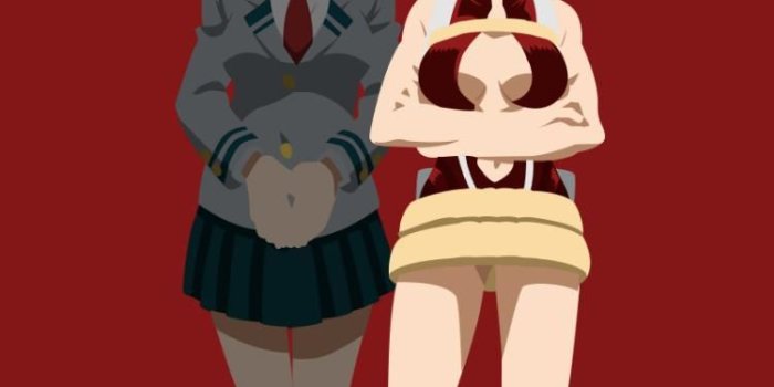 750x1334 My Hero Academia - Momo Yaoyorozu (Minimalist) HD wallpaper download