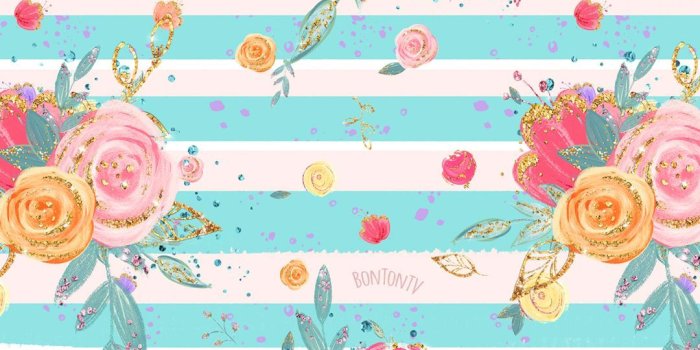 1080x1920 Phone Wallpapers HD Cute Girly Aesthetic Flowers with Glitter - by