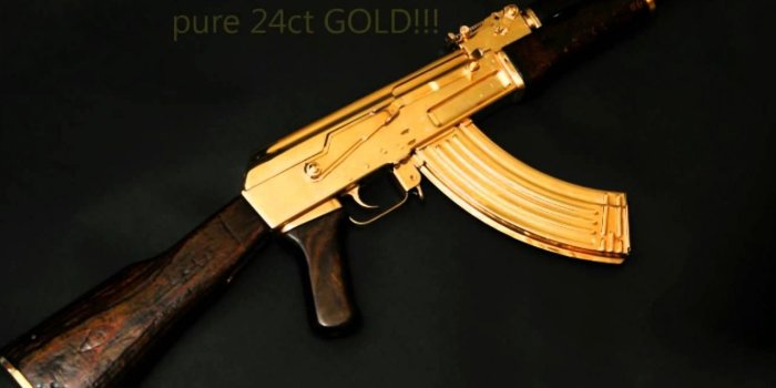 1280x1024 Free download AK47 Gold Plated [1440x1080] for your Desktop