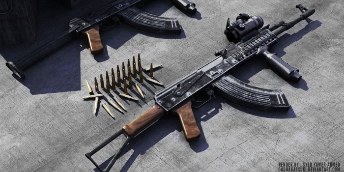1920x1080 Free download Ak 47 Rendered by cashakatsuki [1920x1080] for your