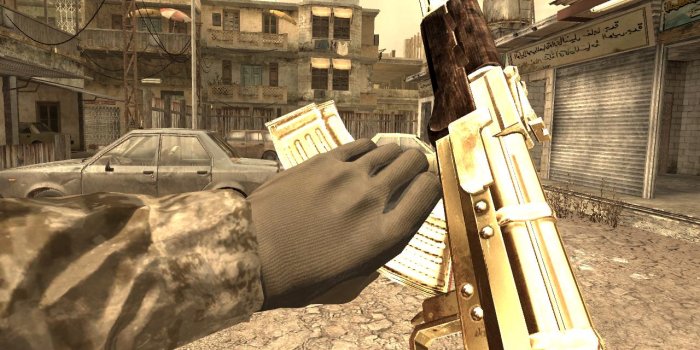 1280x1024 Free download Ak47 Wallpaper Gold Ak47 cod4 [1280x1024] for your