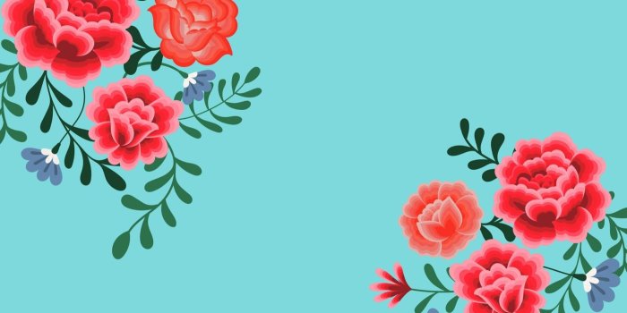 1650x1070 Blue Frida Kahlo Flower Wallpaper Mural in 2020 | Flower wallpaper