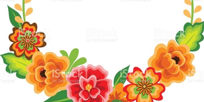 1024x782 Clip.Cookdiary.net - Folk art Clipart mexican flower border 6