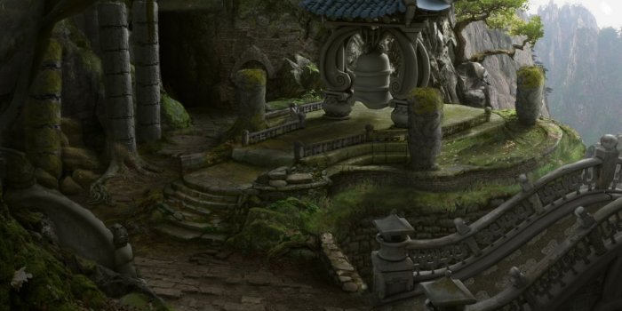 1244x700 World of Warcraft Mists of Pandaria Concept Art landscape