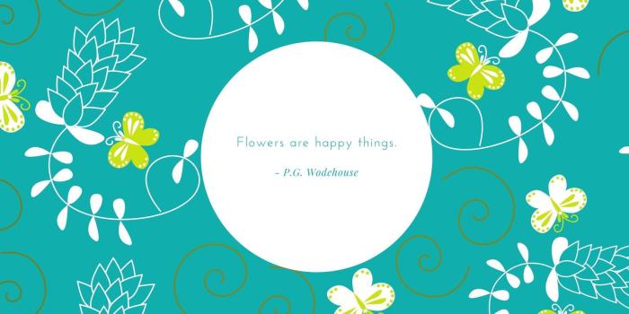 1600x900 Green Illustrated Insects and Flowers Creative Desktop Wallpaper