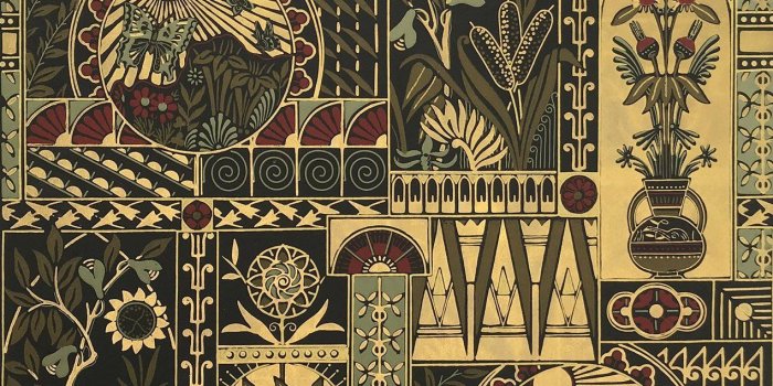 1270x1269 Original Aesthetic Movement Wallpaper Fragment/Antique Wallpaper