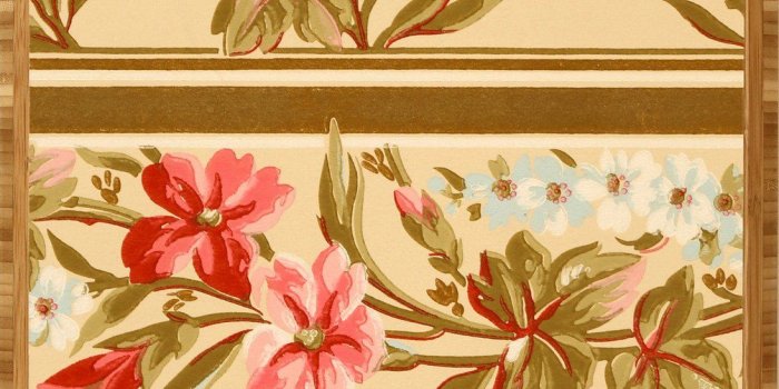 1095x2048 3-Band Aesthetic Movement Border/Antique Wallpaper/Wall Art