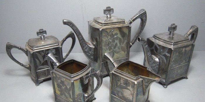 1600x1200 Antique Pairpoint Silver Plate Aesthetic Movement Teapots
