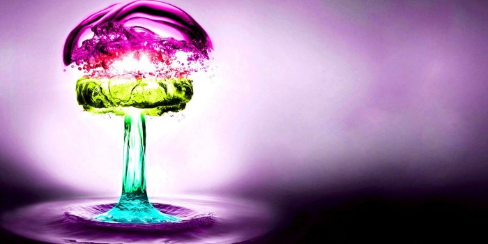 1680x1050 Water abstract multicolor purple nuclear explosions splashes