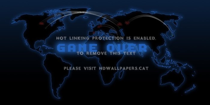 1920x1200 game over abstract suicide 3d blue nuclear