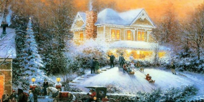 1200x800 50+] Thomas Kinkade Desktop Wallpaper Christmas on WallpaperSafari