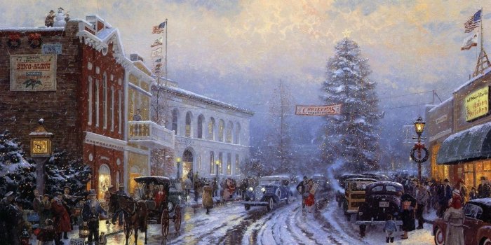 1366x768 Thomas+Kinkade+Christmas+Desktop+Wallpaper | Wallpaper christmas