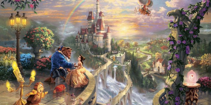 1920x1281 Disney Thomas Kinkade Wallpaper Hd - Disney Wallpaper Beauty And