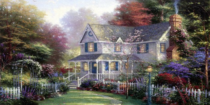 1920x1080 Thomas-Kinkade-Victorian-Christmas-Paintings-Megan-Fox-Pictures-HQ