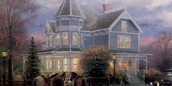 1024x768 My Free Wallpapers - Artistic Wallpaper : Thomas Kinkade