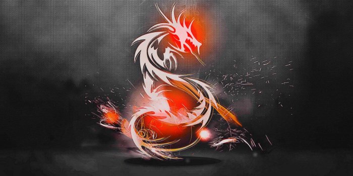2560x1080 Download wallpaper 2560x1080 dragon, background, light, shadow