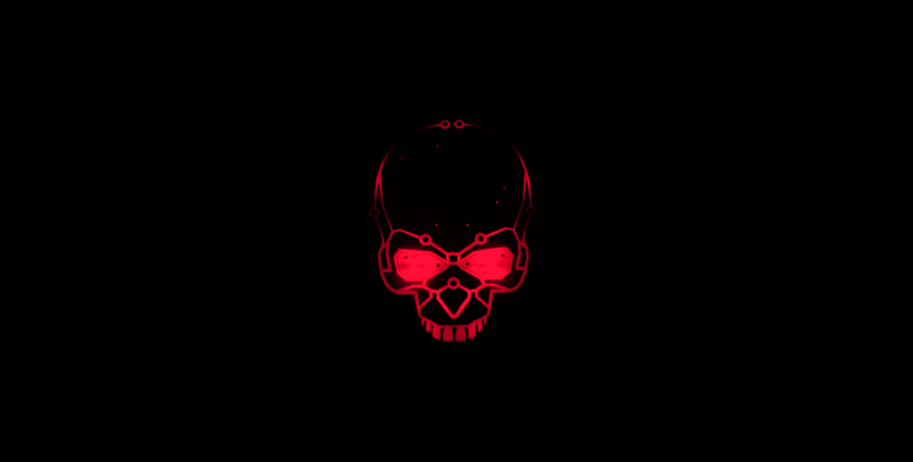 1328x672 Black Skull Wallpapers