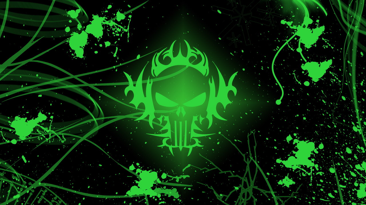 1280x720 74+] Green Skull Wallpaper on WallpaperSafari