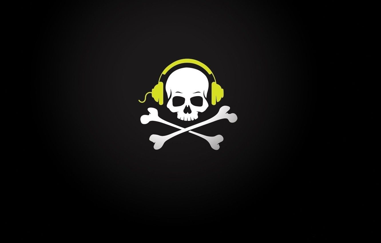 1332x850 Skull music wallpaper