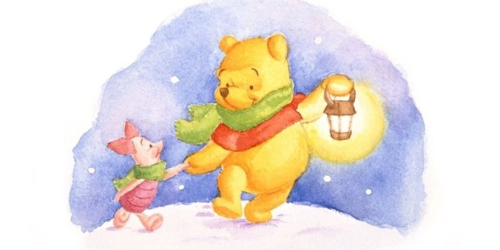 1024x768 Pooh & Piglet Walking - Winnie the Pooh Wallpaper (1993767