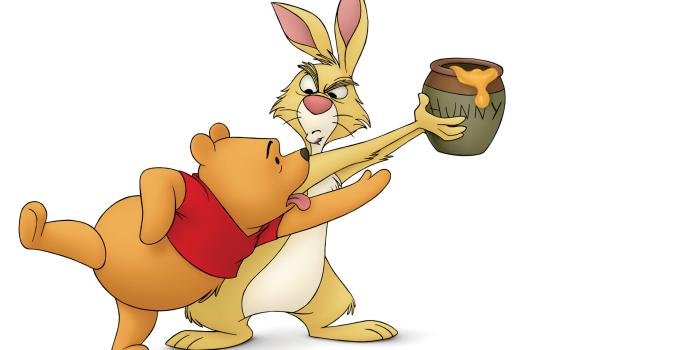1920x1200 Rabbit and Winnie the Pooh Desktop Wallpaper