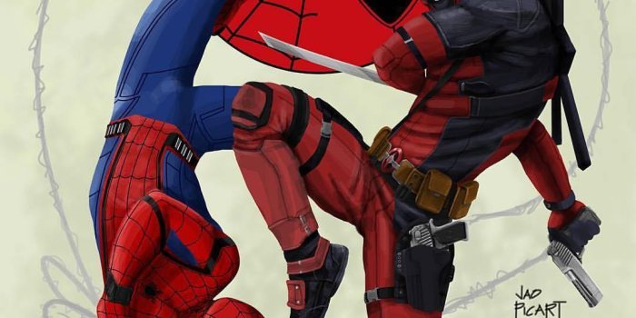 1080x1349 By Jaopicksart Spider Man Homecoming Deadpool Crossover - Mcu