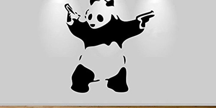1500x945 Amazon.com: Wall Vinyl Decal Juko Banksy Panda Banksy Graffiti