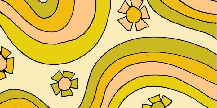 1500x861 groovy rainbow flower power wallpaper vibes Pillow Sham by