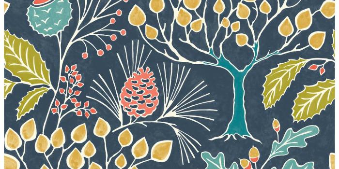 1000x1000 NuWallpaper Groovy Garden Navy Peel and Stick Wallpaper NU3038