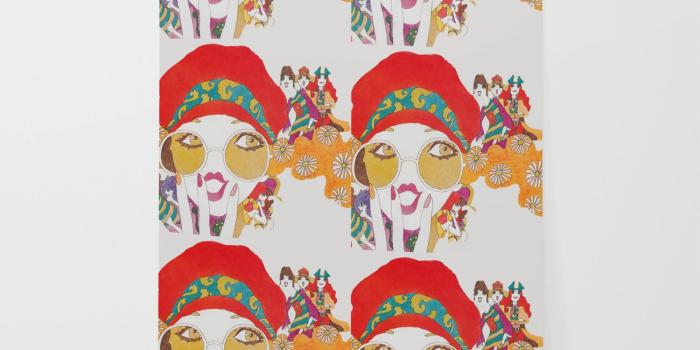 1500x1500 She's One Groovy Chick Wallpaper by oldsoulretro | Society6