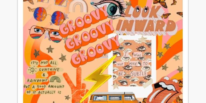 1000x1000 Groovy Orange and Pink Collage