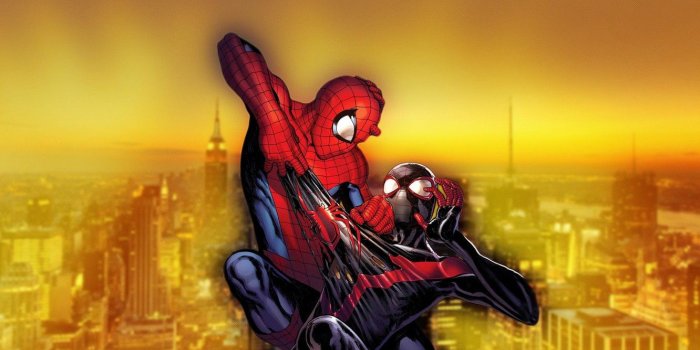1332x850 Wallpaper city, new york, fight, spider man, ultimate spider man