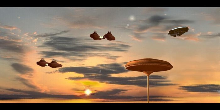 1024x768 My Free Wallpapers - Star Wars Wallpaper : Clouds City