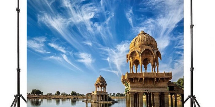 1379x1107 Amazon.com : CSFOTO 4x4ft Background for Gadi Sagar in Rajasthan