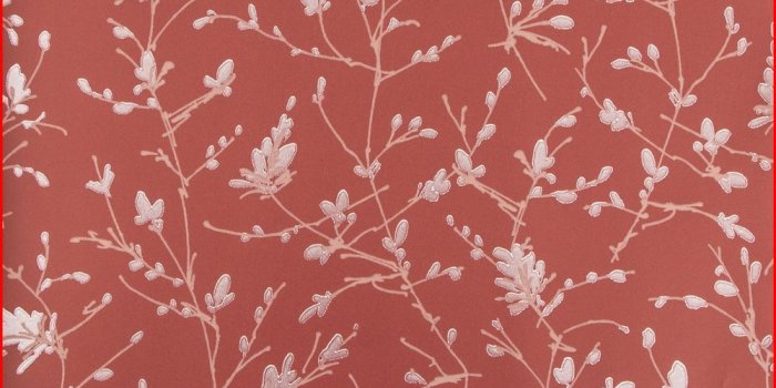 1000x1000 Red Graceful Floral Design Country Style Pure Paper Wallpaper