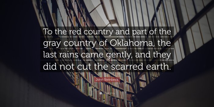 3840x2160 John Steinbeck Quote: “To the red country and part of the gray