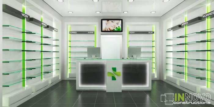 1920x1080 INNOVO | Pharmacy Construction in Acharne | Store design interior