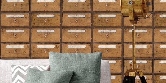 1000x1000 Vintage Pharmacy Wallpaper by MINDTHEGAP | Do Shop