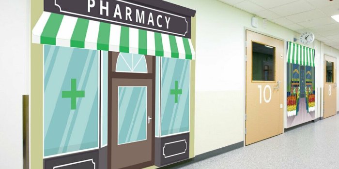 1028x834 Pharmacy Dementia Alzheimer Friendly Wallpaper Mural Photo Care