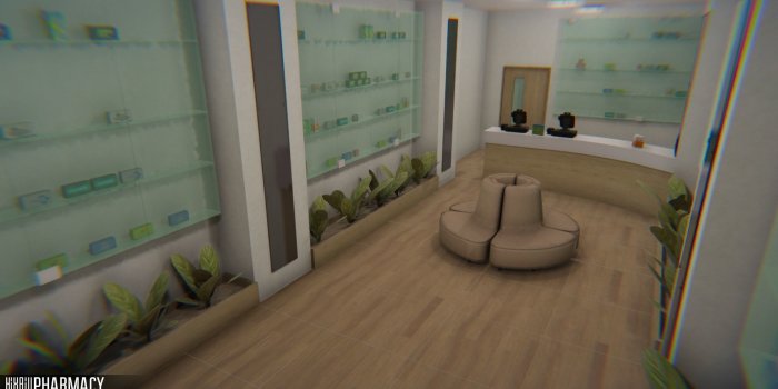 1920x1080 Pharmacy - interior and props 3D asset | CGTrader