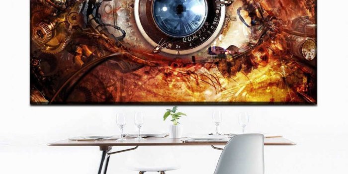 1000x1000 large size 5D DIY Diamond Painting Steampunk Eye Diamond